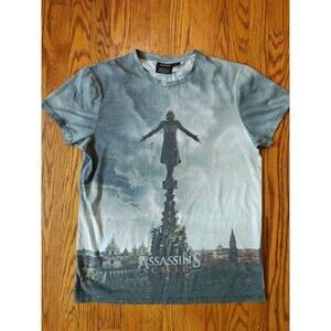 Assassin's Creed Movie Promo Graphic T Shirt Leap of Faith Adult Large Ubisoft